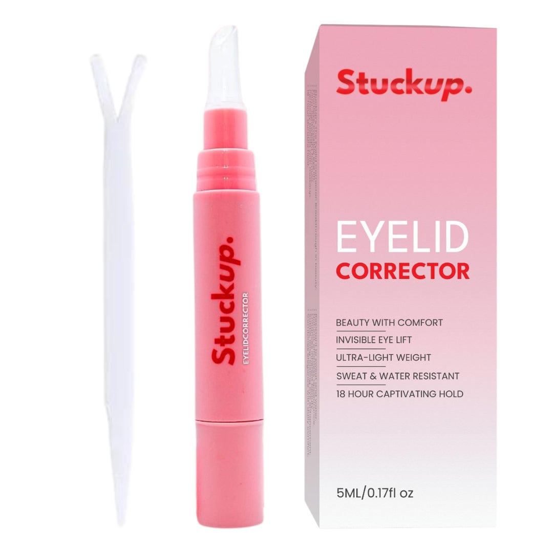 StuckUp Beauty Eyelid Corrector and double eyelid glue for hooded eyes and monolids with 18-hour waterproof eyelid lift and natural finish. Free Y tool also included in the pack.