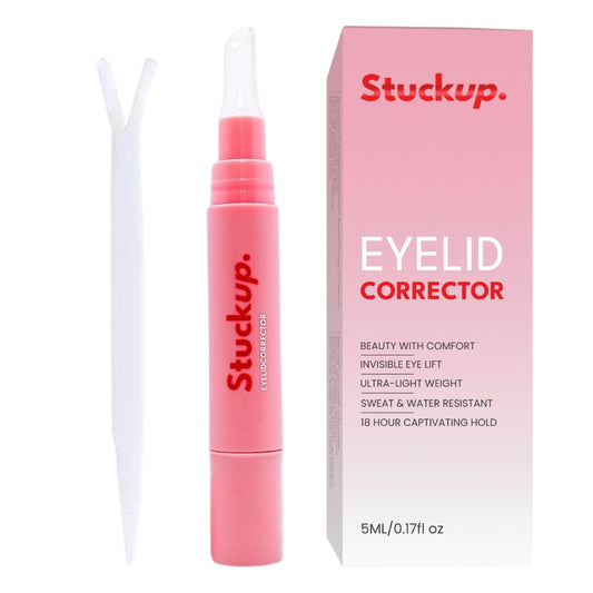 StuckUp Beauty Eyelid Corrector and double eyelid glue for hooded eyes and monolids with 18-hour waterproof eyelid lift and natural finish. Free Y tool also included in the pack.