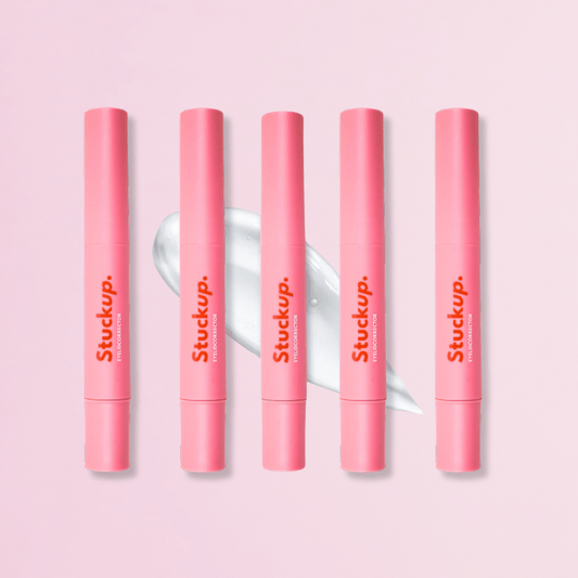 Five StuckUp Beauty Double Eyelid Glue tubes shown together for 5 Pack offer, designed for hooded eyes and monolids to create an instant eyelid lift.